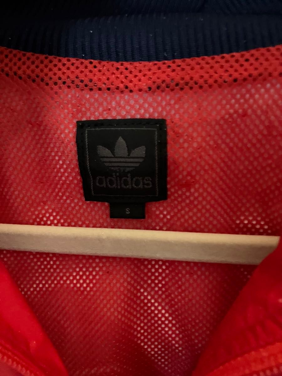 【美品】Lサイズ Adidas Originals アディダス オリジナル ナイロン ジャケット トレフォイル 赤　90s 