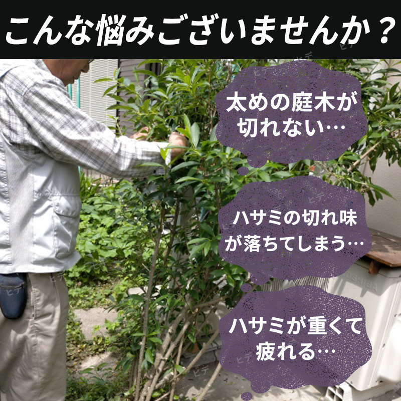 剪定バサミ ハサミ ばさみ はさみ 鋏 枝切り鋏 盆栽 園芸 植木 万能 庭木 強力 生花 ガーデニング 家庭菜園 造園 観葉植物 DIY ラチェット_画像2