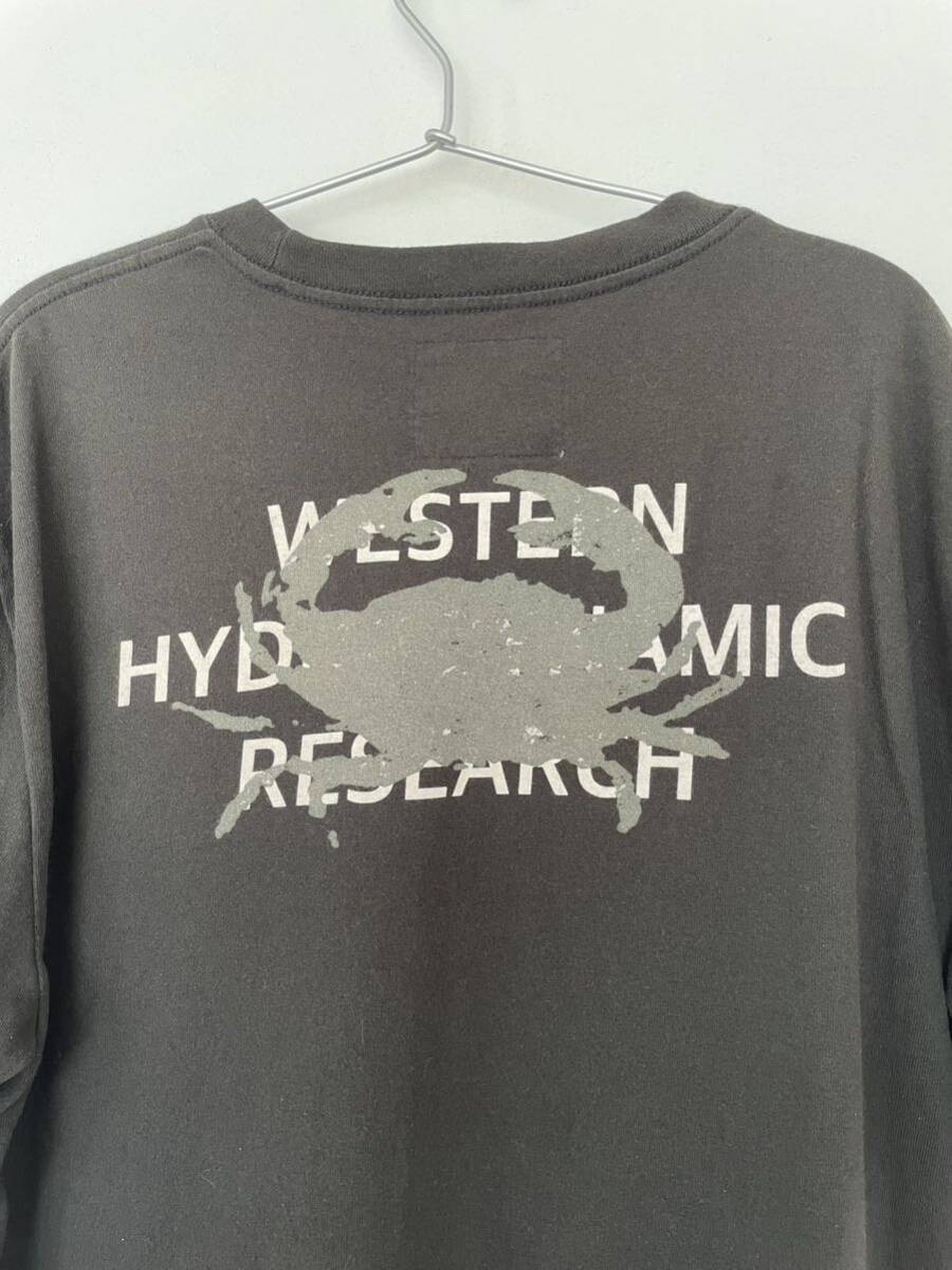 美品 WESTERN HYDRODYNAMIC RESEARCH WHR crabクルーネック ロゴTシャツ ブラック M の画像5