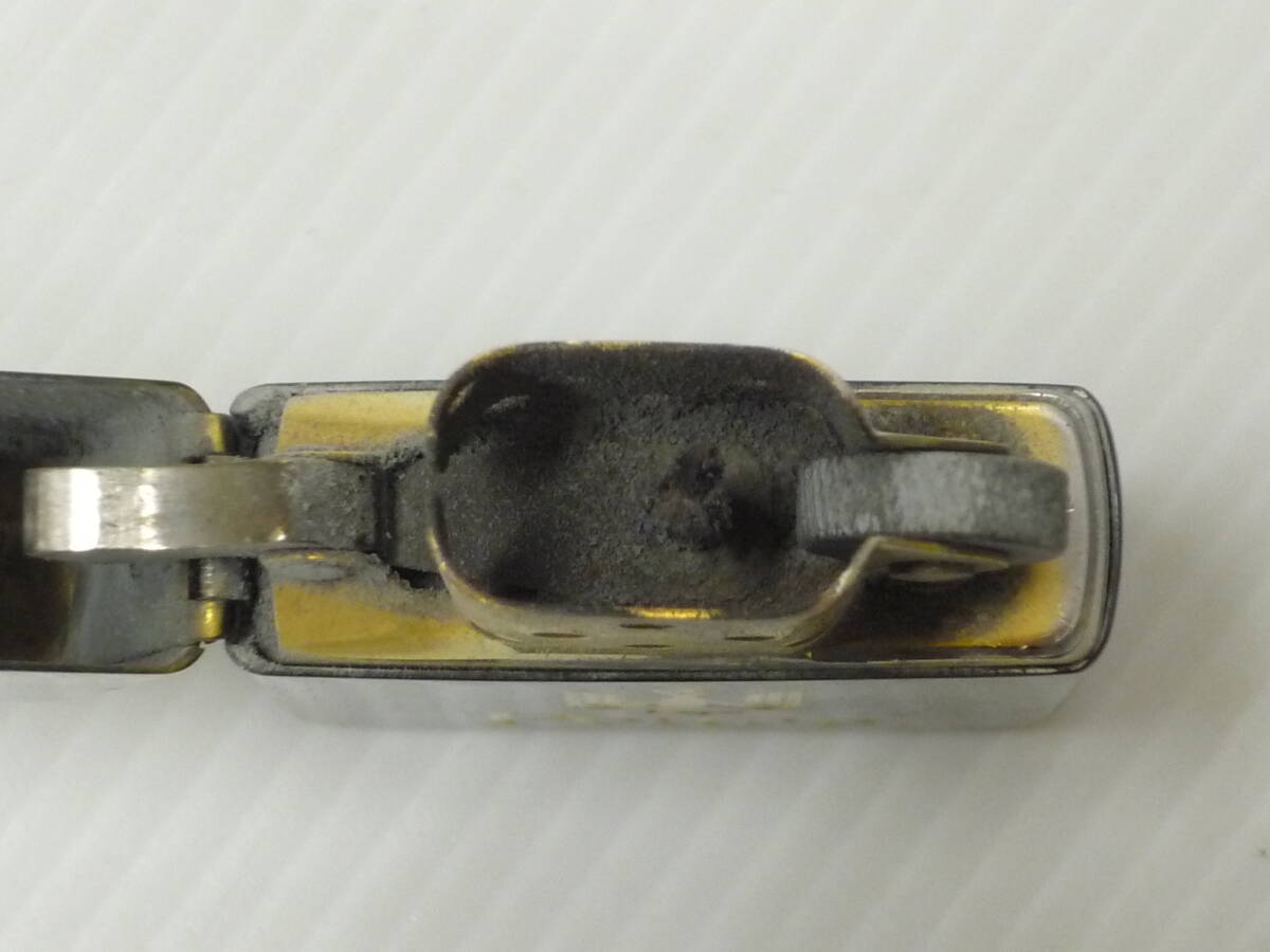 727 Zippo ジッポ ジッポー Peace ピース たばこメーカー ブルーチタン ゴールドインナー インナーゴールド オイル ライターの画像6