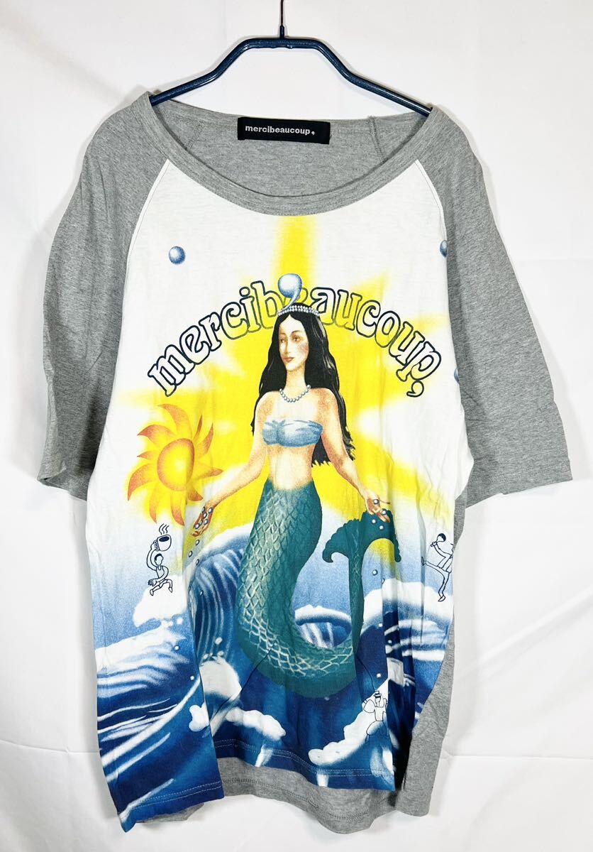 【美品　レア】mercibeaucoup, メルシーボークー　半袖Tシャツ　Lサイズ　カットソー　エイネット　ツモリチサト　ネネット　フラボア　