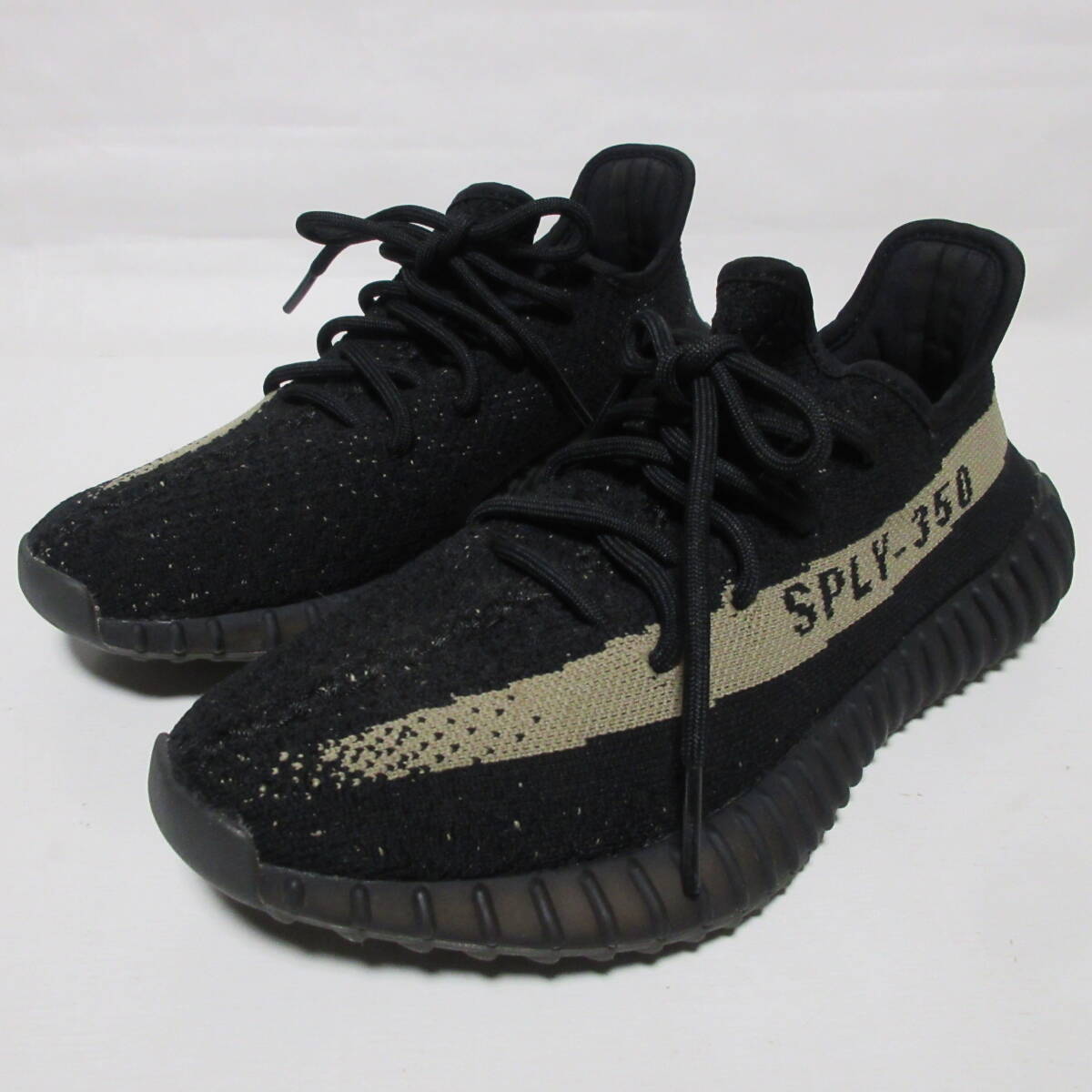 中古 adidas YEEZY BOOST 350 V2 24.5cm US6.5 コアブラック グリーン CBLACK/GREEN BY9611 アディダス イージーブースト カニエウエストの画像3