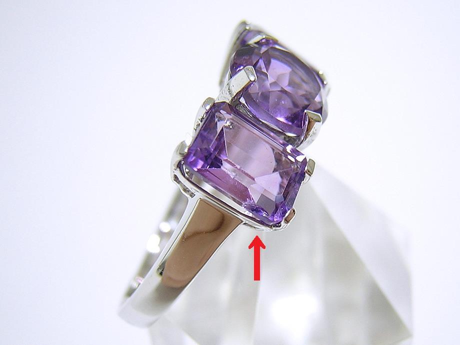 『天然アメジスト』 デザインリング 指輪 紫水晶 の画像3