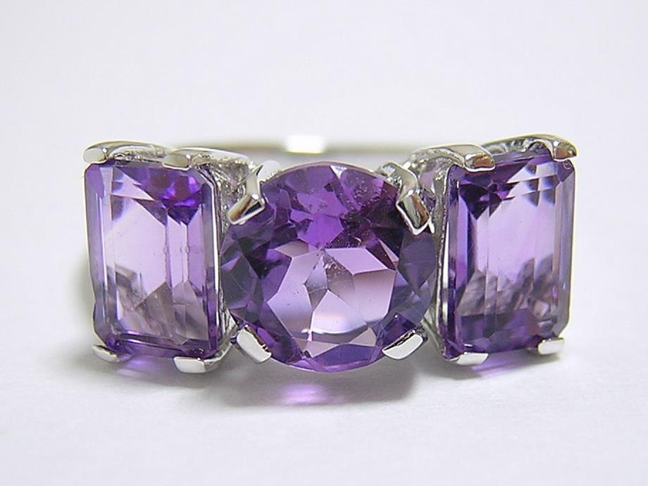 『天然アメジスト』 デザインリング 指輪 紫水晶 の画像6