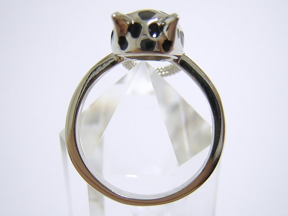 『パンサー』 デザインリング 指輪 キュービックジルコニア エナメルの画像4