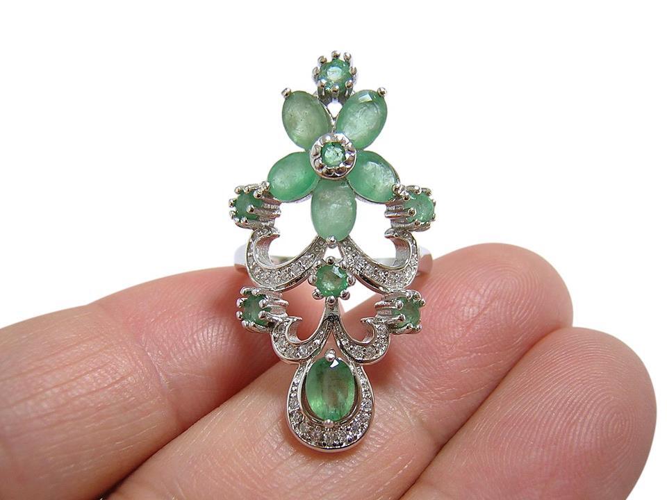  free shipping [ natural emerald ]te The Yinling g ring 