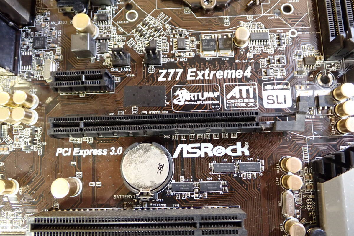 ASRock Z77 Extreme4 LGA1155 Ｚ77 ATX マザーボードのみ (CPU/メモリ無し) 動作確認済み#BB01772の画像4