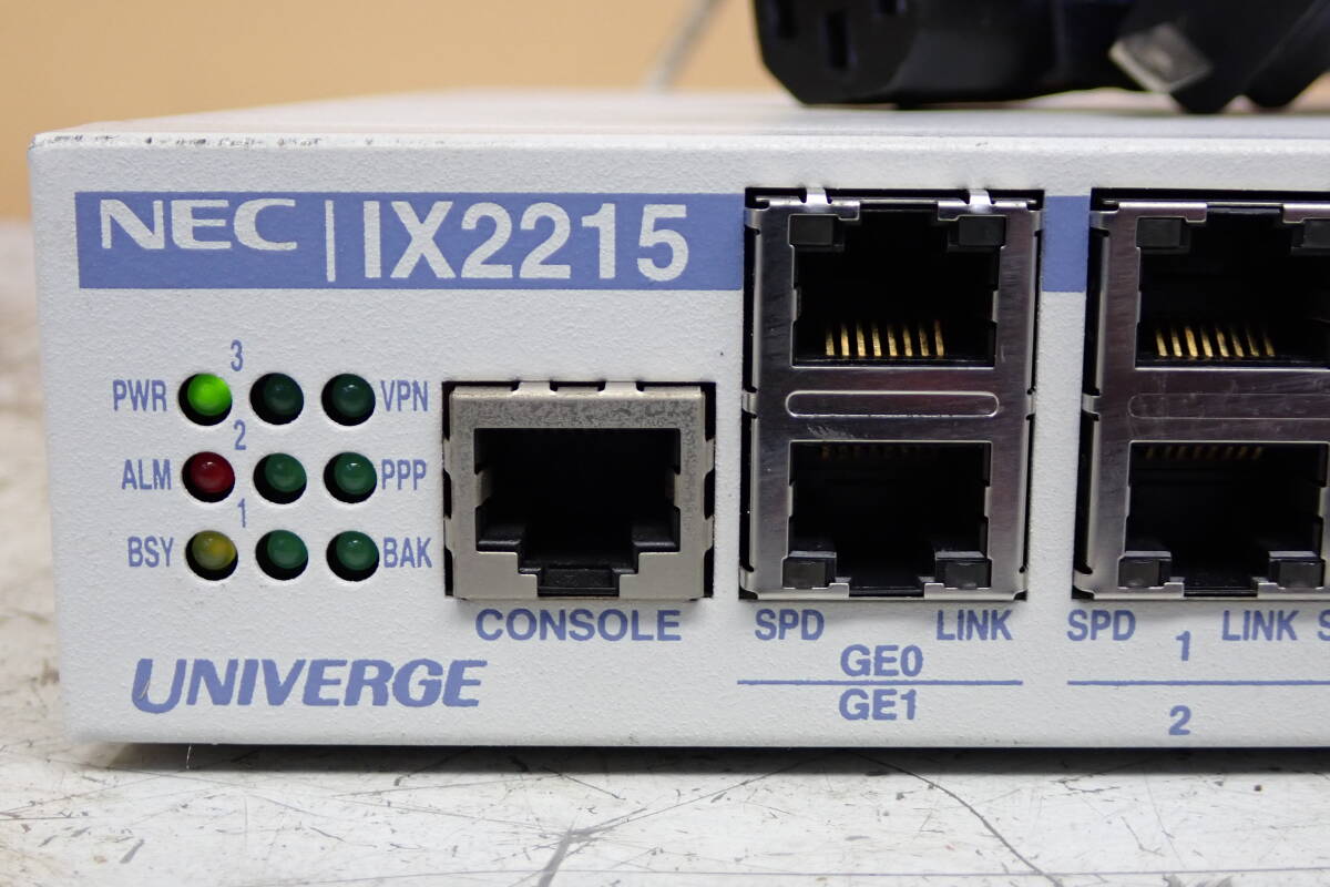 NEC UNIVERGE IX2215 日本製 本体 ギガビット回線 ルーター 8ポート スイッチングハブ 無線LAN 動作確認済み#BB01045の画像2