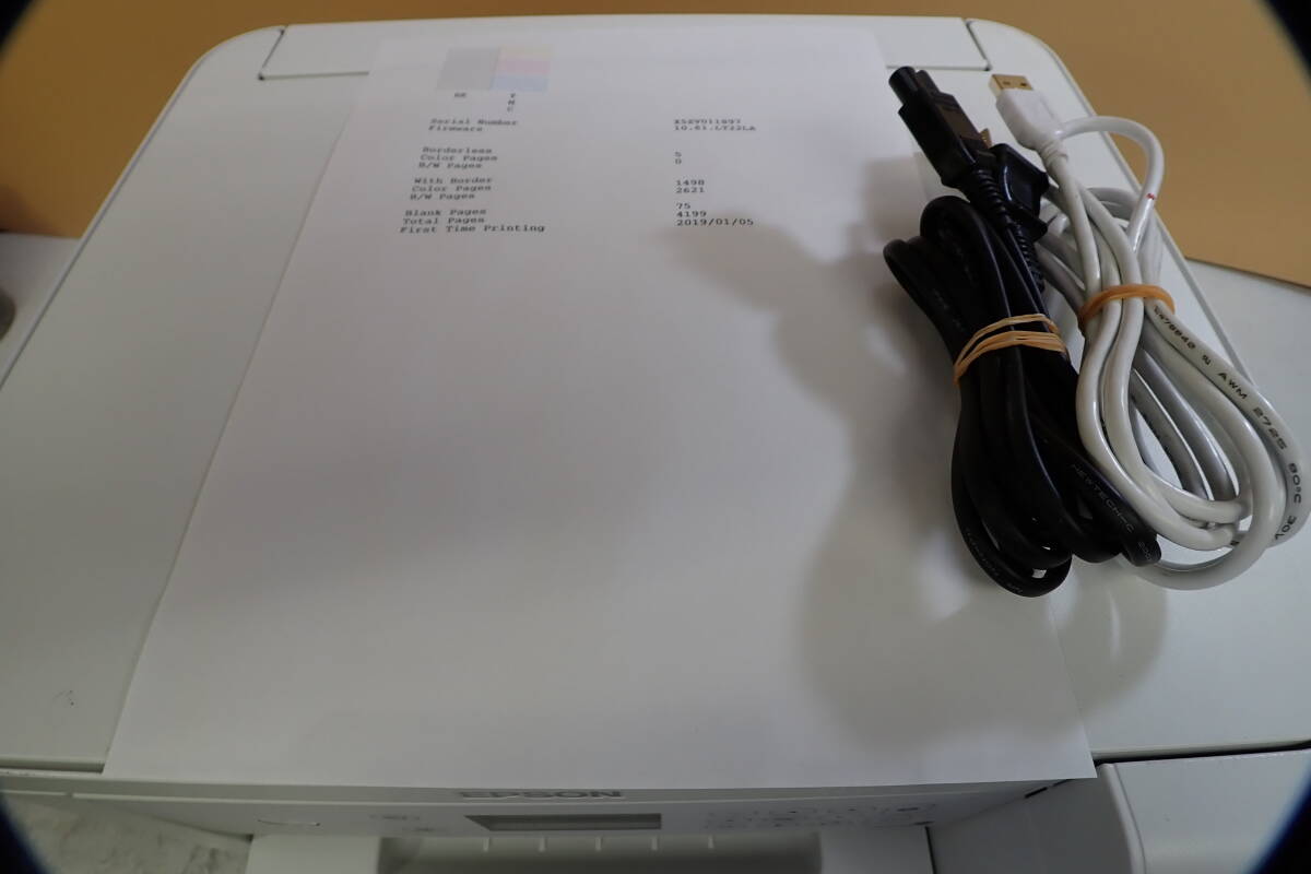  EPSON エプソン エコタンク搭載モデル EW-M630TW （ホワイト）カラーインクジェット複合機 プリンター ノズル印刷確認のみ#BB01019の画像4