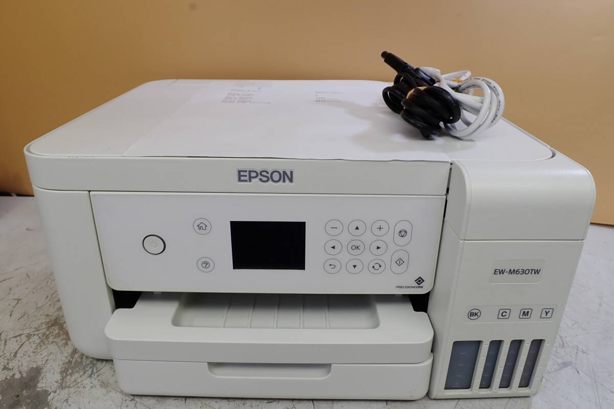  EPSON エプソン エコタンク搭載モデル EW-M630TW （ホワイト）カラーインクジェット複合機 プリンター ノズル印刷確認のみ#BB01019の画像1