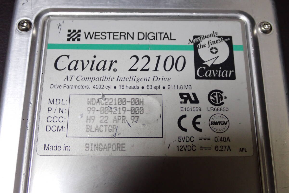 Western Digital Caviar 22100 SCSI HDD 動作未確認 #BB01805_画像2