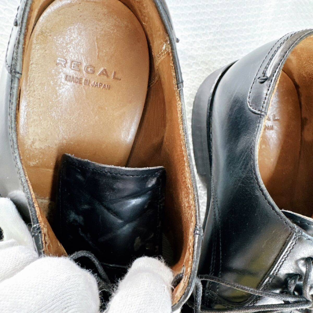 REGAL（リーガル) レザー ビジネスシューズ サイズ25cm相当 ブラック 黒 革靴 紳士靴 メンズ 「03AR23 1/2」の画像9