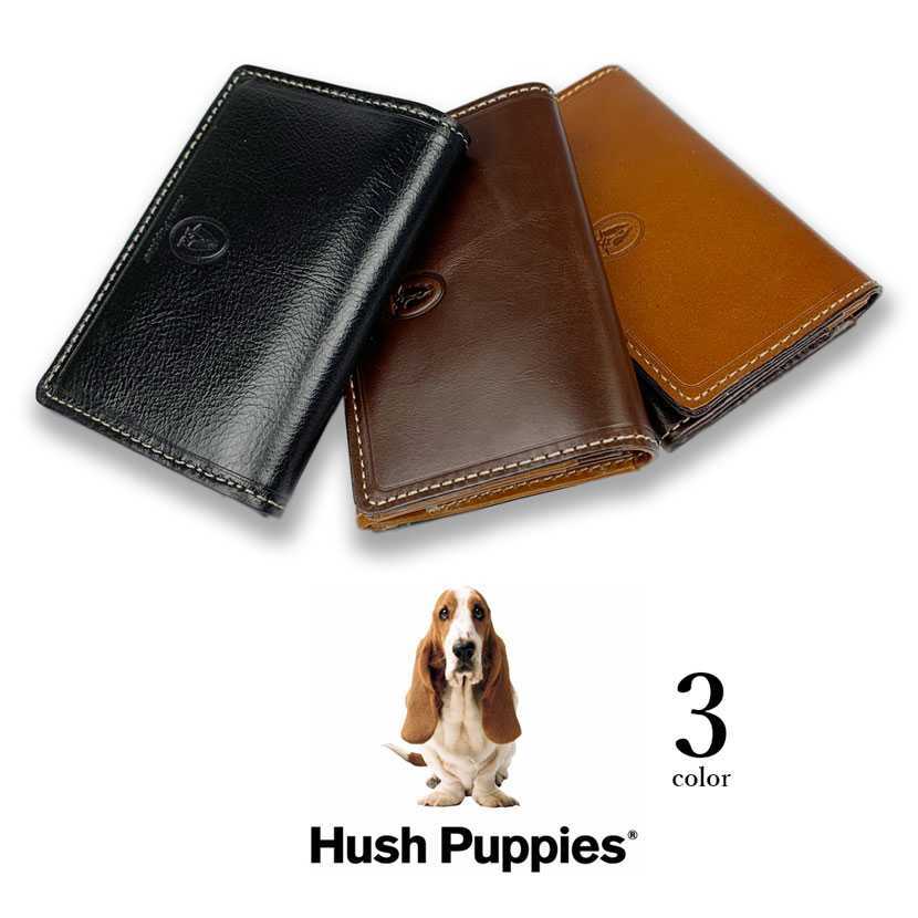 全3色　Hush Puppies ハッシュパピー リアルレザー バイカラー 名刺入れ カードケース パスケース_画像3