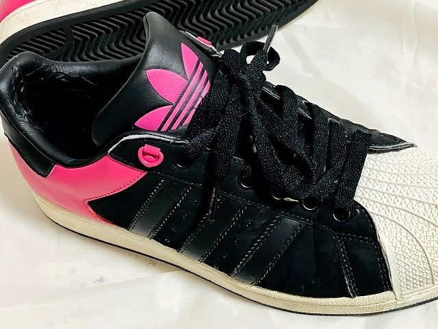 ☆痛みあり adidas アディダス　スニーカー　ブラック/ピンク US8_画像7