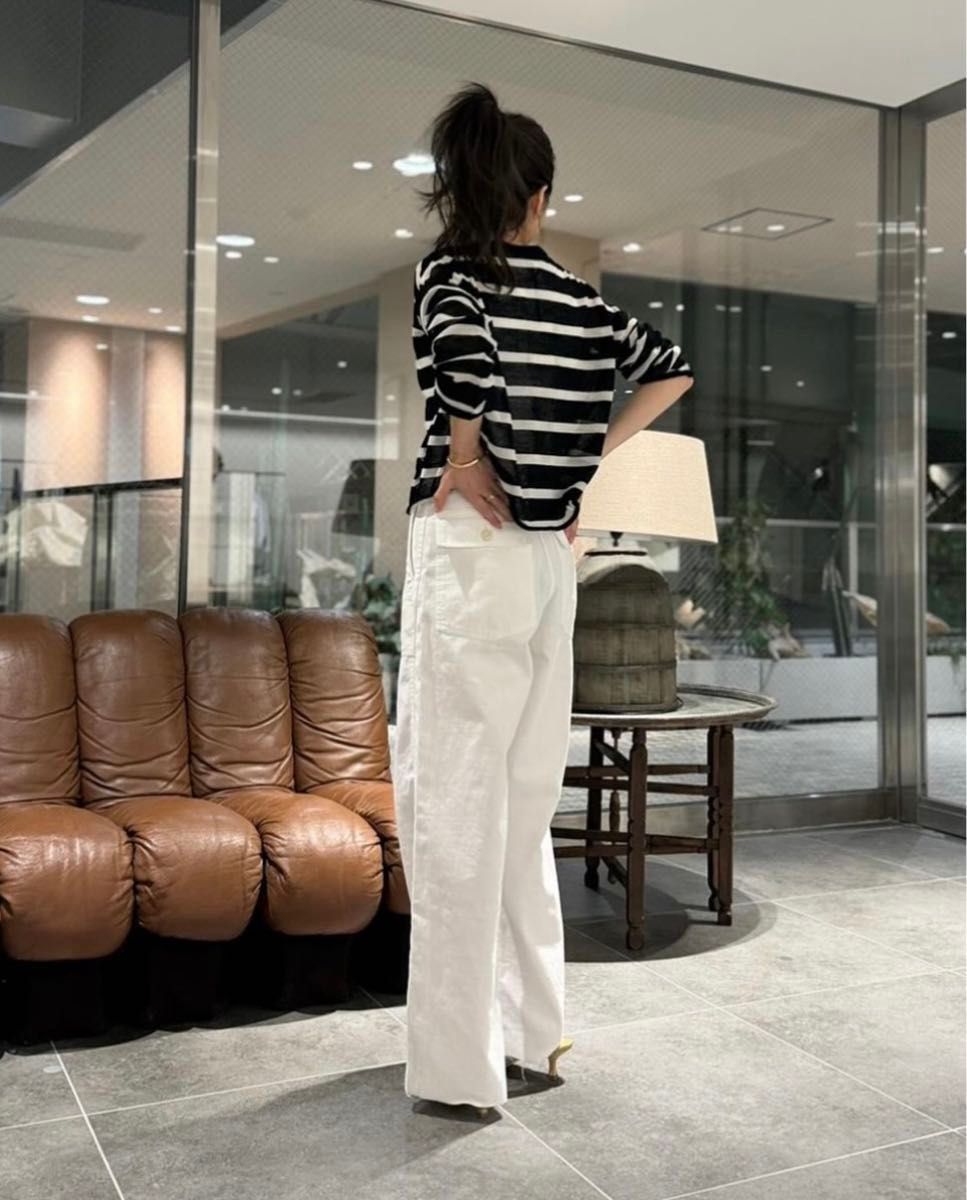 新品タグ付き L'Appartement Border Sheer Knit《ブラック 新品タグ付き L'Appartement Border Sheer Knit《ブラック