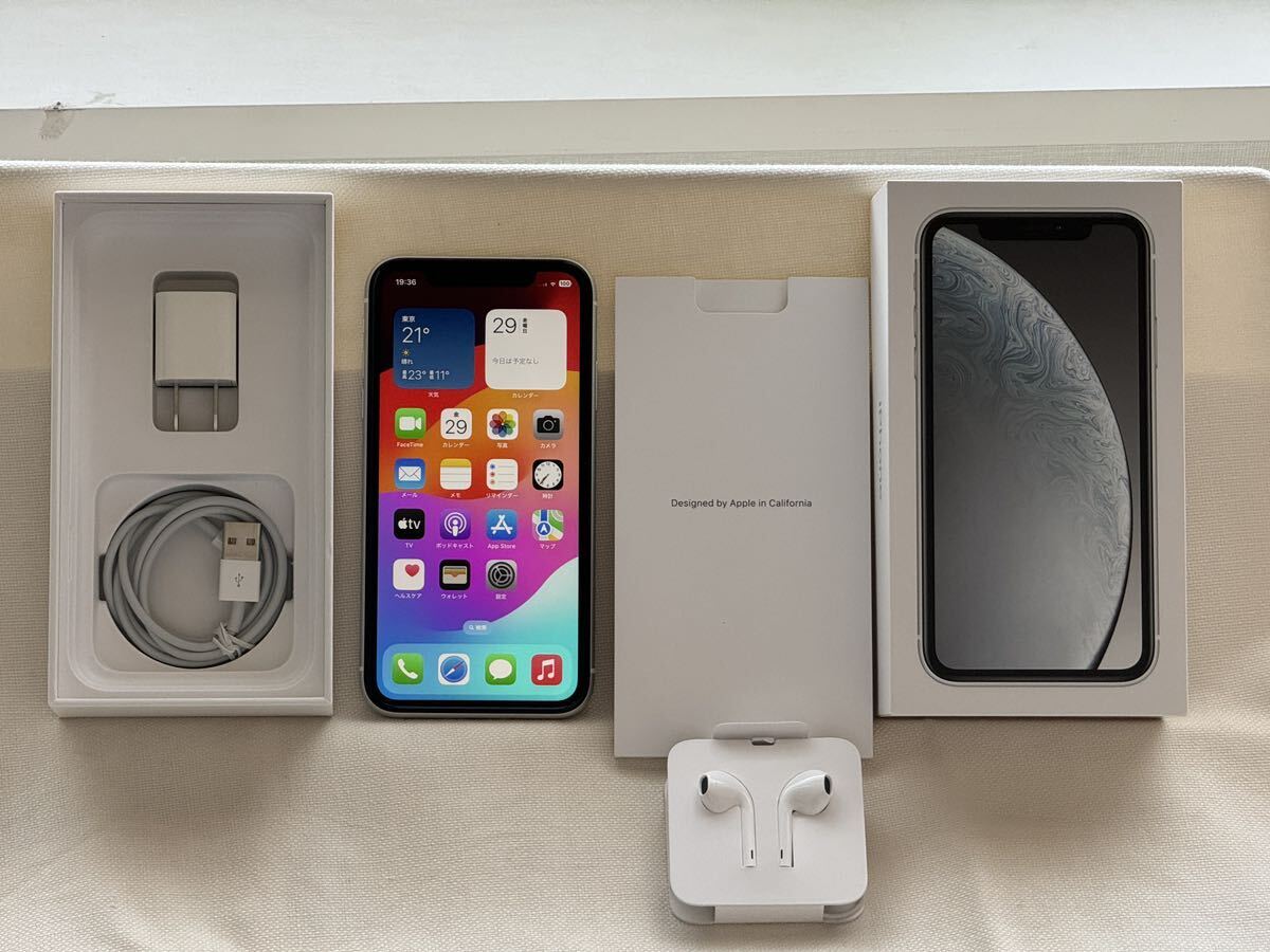 11560円 極美品 iPhone XR 128GB ホワイト バッテリーApple 11560円 極美品 iPhone XR 128GB ホワイト バッテリーApple