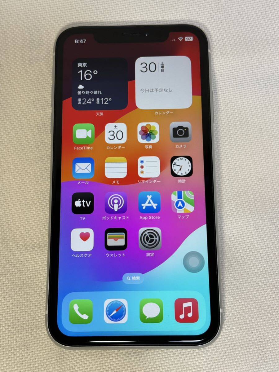 11560円 極美品 iPhone XR 128GB ホワイト バッテリーApple 11560円 極美品 iPhone XR 128GB ホワイト バッテリーApple