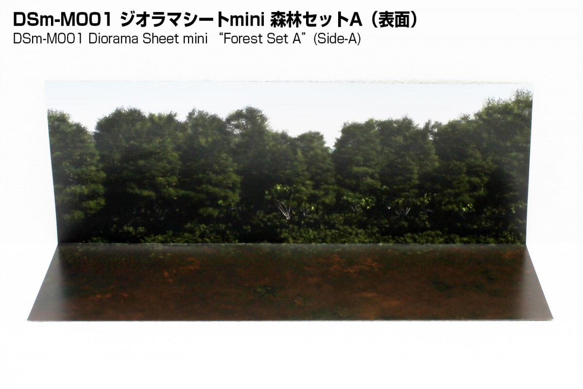 ジオラマシートmini-W 森林セットA 430 x 302mm　森　背景シート　箱庭技研 DSmW-M001_画像2