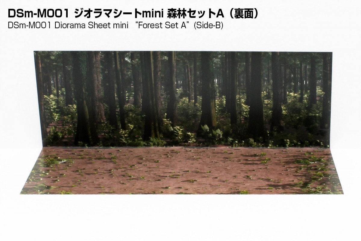 ジオラマシートmini-W 森林セットA 430 x 302mm　森　背景シート　箱庭技研 DSmW-M001_画像3