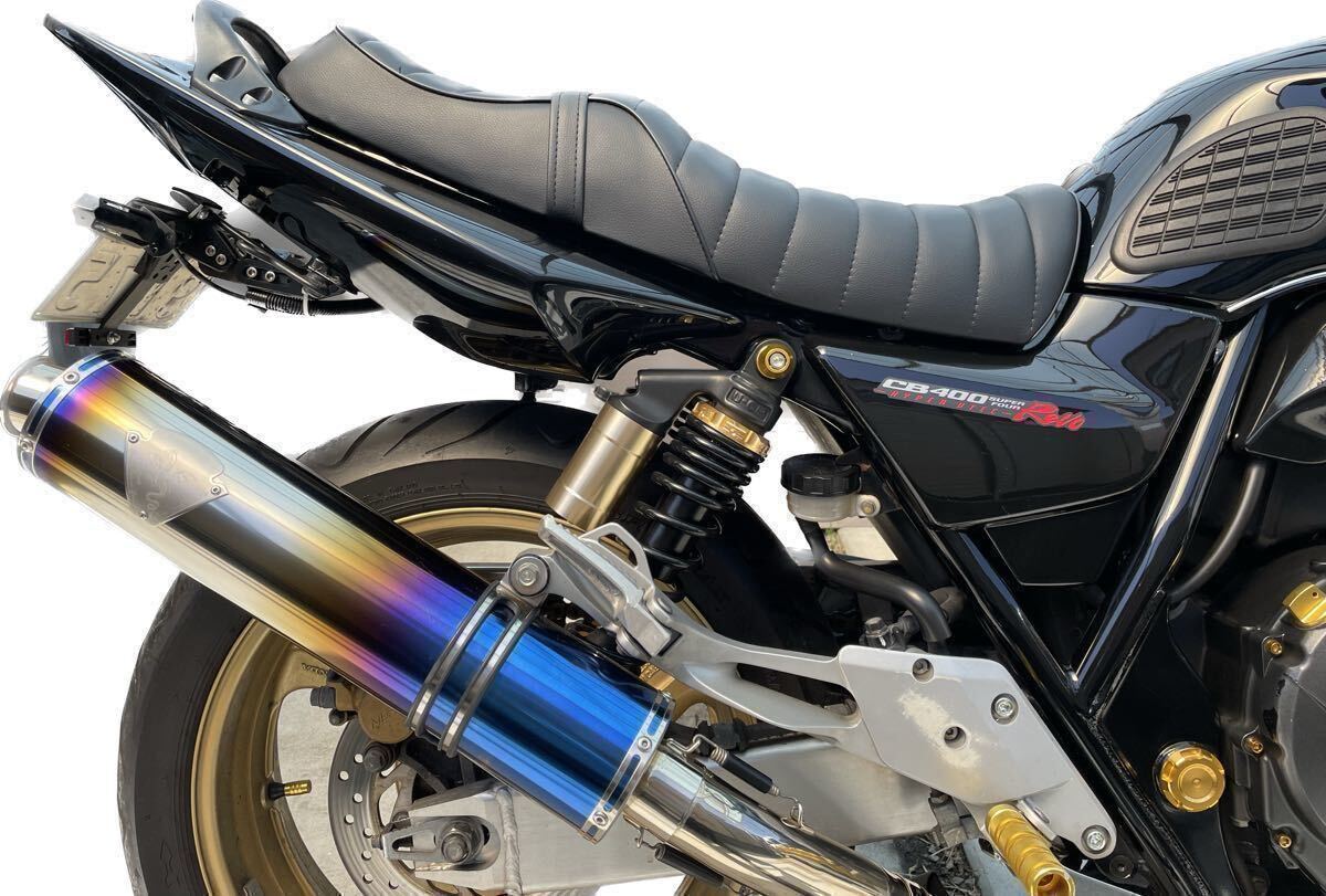 最新！黒ベルト付き アンコ抜きタックロールシート ホンダ CB400SF SB NC39 NC42最終型対応 高品質ウレタン ロングツーリング 防水仕様の画像3