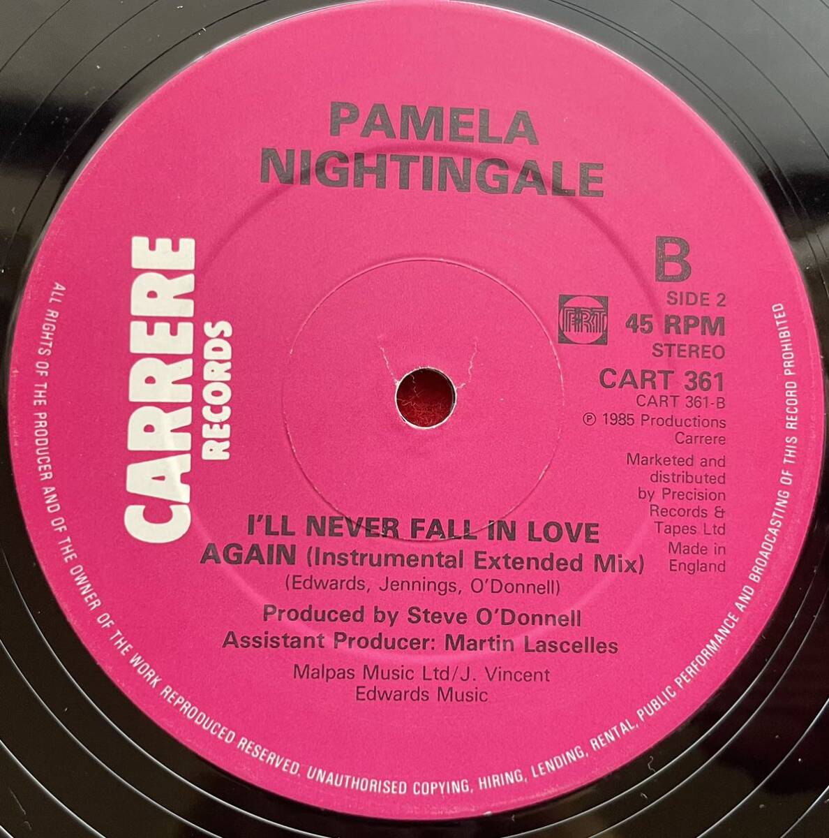 パメラ・ナイチンゲール / I'll Never Fall in Love Again オリジナル12inch盤その他にもプロモーション盤 レア盤 人気レコード 多数出品。の画像2