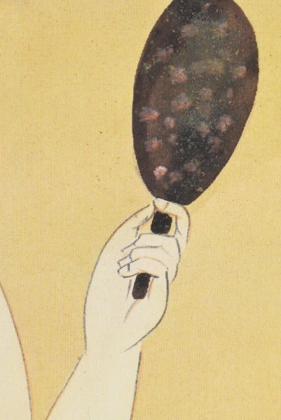 K3308 模写 矢沢秀幸「裸婦」絹本 美人画 風俗画 中国 日本画 古画 絵画 掛軸 掛け軸 古美術 アート 人が書いたものの画像7