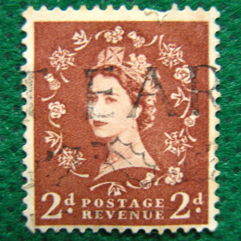 【英国エリザベス2世切手】1952-1954 切手４枚 額面 d, 1d, 1d, 2d　使用済４枚　切手[g32c]_画像5