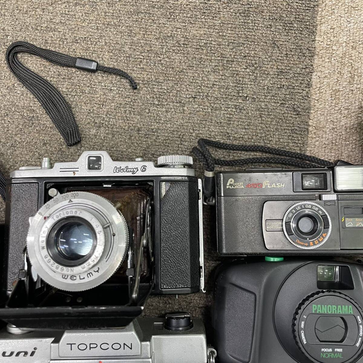 フィルムカメラ まとめ 17台 Canon EOS 10QD TOPCON UNI RICOH L-20 EE-3 FUJICA 35 450 PETRI YUNON 他 動作未確認 ジャンクの画像7