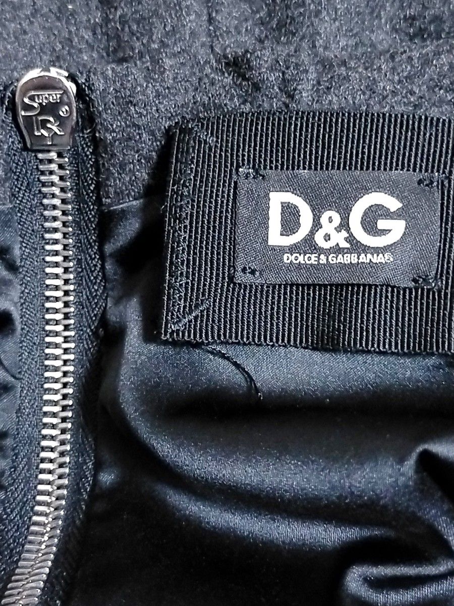 D&G ニットワンピース ロング ノースリーブ ダークグレー 38サイズ ノースリーブワンピース ウール 黒 ドレス