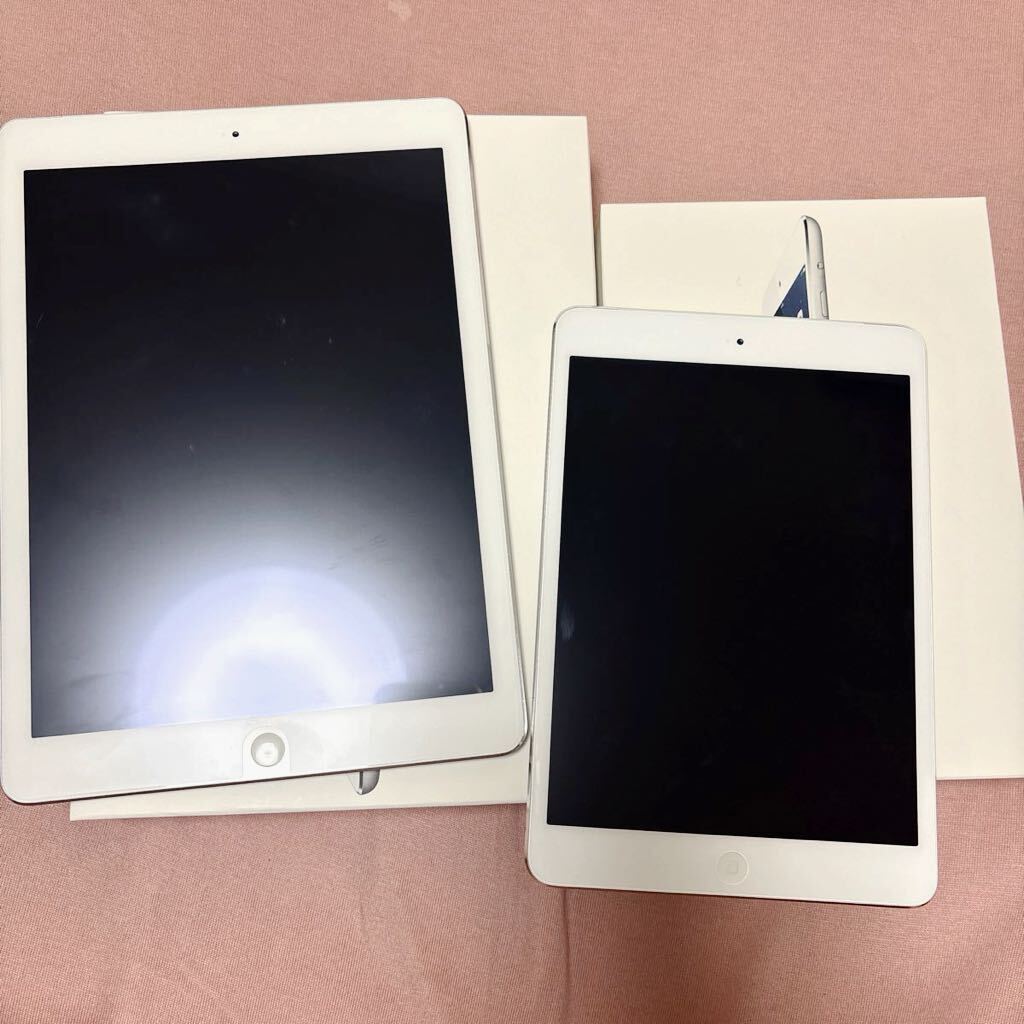 ＜中古 2台セット＞iPad Airl wifi+cell 32GB+iPad mini2 wifi+cell 32GB_画像1