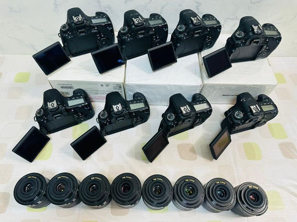 （153）CANON EOS 60D EF-S 18-55 mm キャノン デジタル一眼レフカメラ まとめ8個　動作確認済み _画像8
