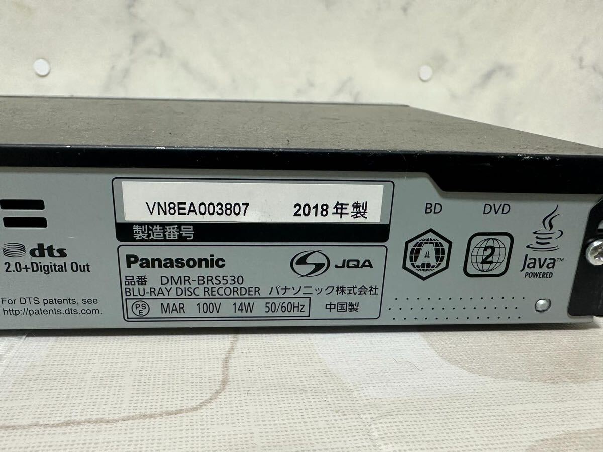 （30） Panasonic パナソニック ブルーレイディスクレコーダー DMR-BRS530 2018 年製品 B-CAS カード付き の画像4