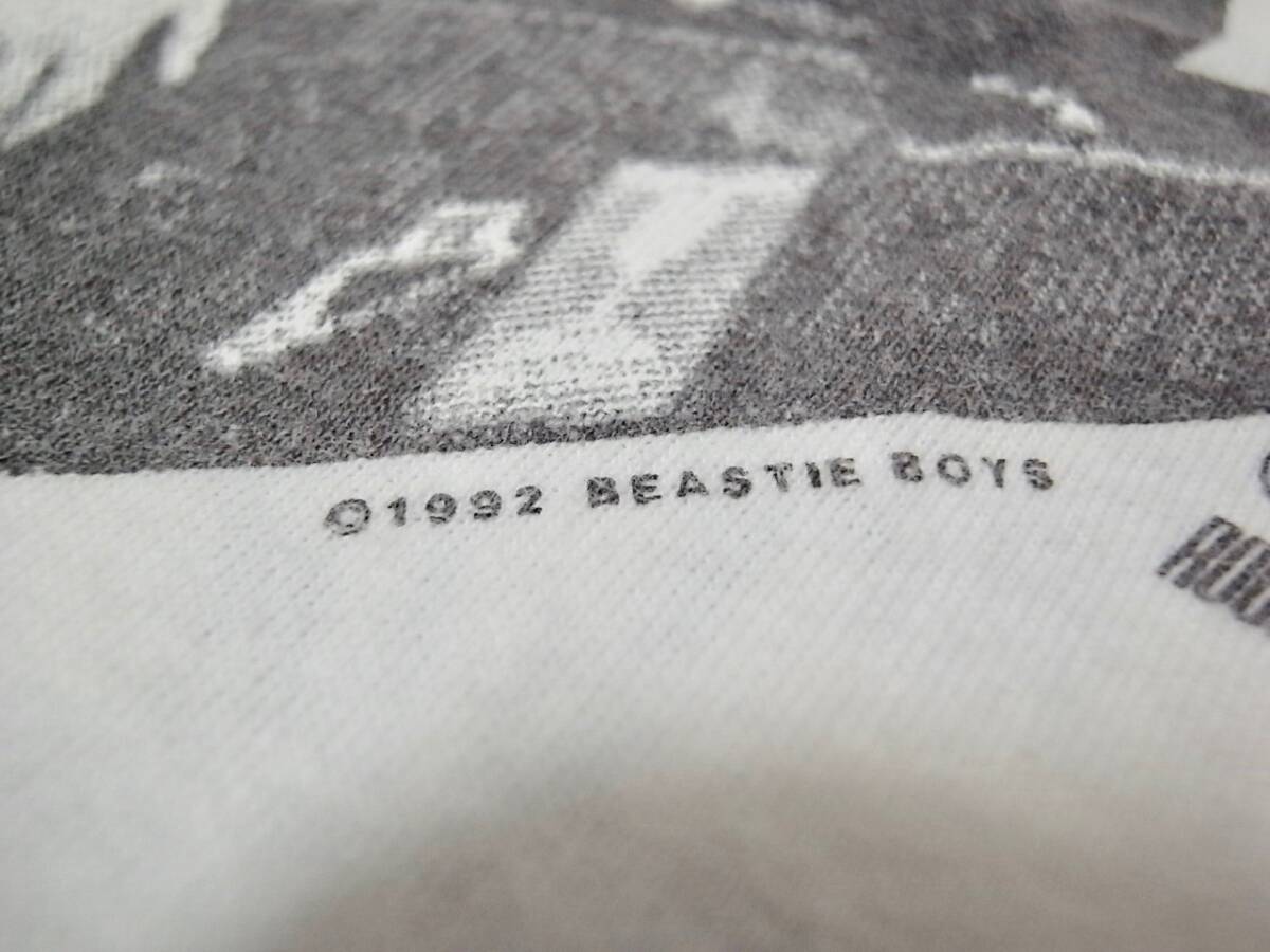 希少 レア 90s 当時物 ヴィンテージ BEASTIE BOYS CHECK YOUR HEAD バンド Tシャツ Lサイズ 白 ビースティーボーイズ の画像2
