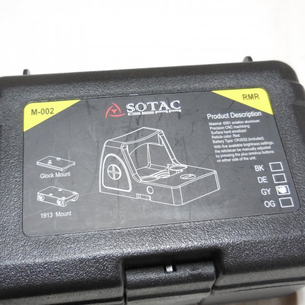 SOTAC GEAR トリジコンRMRタイプ レッドドットサイト グレー_画像5