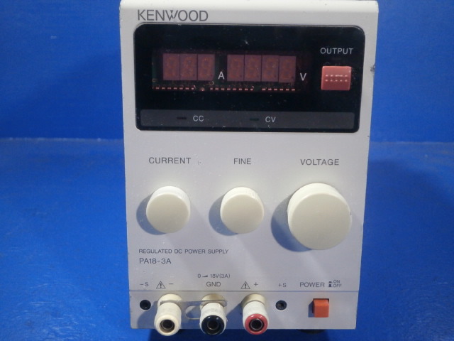 *KENWOOD PA18-3A REGULATED DC POWER SUPPLY*