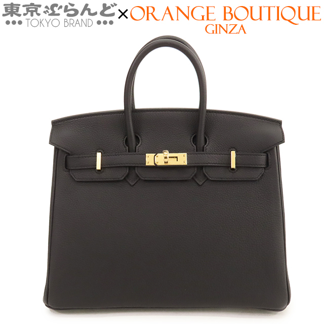 101728121 エルメス HERMES バーキン 25 B刻印 黒 ブラック ゴールド金具 トゴ ハンドバッグ レディース 未使用_画像1