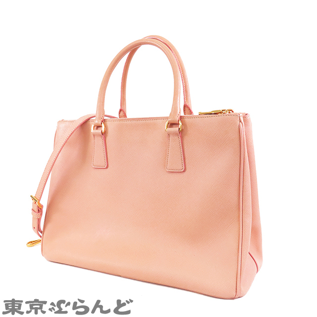 101728229 プラダ PRADA ガレリア ピンク ゴールド金具 サフィアーノ 2WAYバッグ ハンドバッグ レディース A_画像2