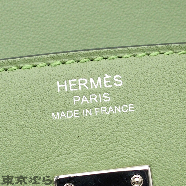 101729270 エルメス HERMES バーキン 25 Y刻印 ヴェールクリケット シルバー金具 スイフト ハンドバッグ レディース 2020年_画像7