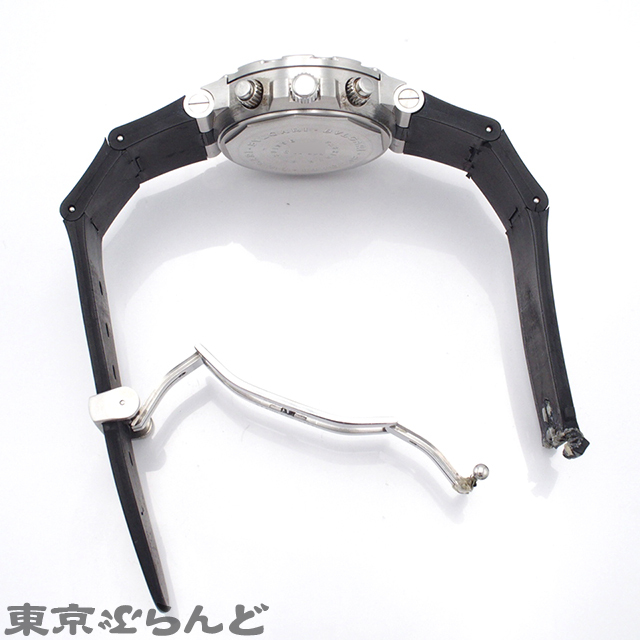 101726662 1 иен BVLGARY BVLGARI Diagono скуба Chrono SCB38S черный SS Raver наручные часы мужской самозаводящиеся часы дефект иметь товар 