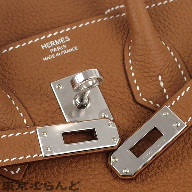 101729331 エルメス HERMES バーキン 25 U刻印 ゴールド シルバー金具 トゴ ハンドバッグ レディース 展示未使用_画像5