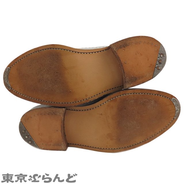 241000001941 トムブラウン THOM BROWNE ブローグ シューズ MFD002A-00198 シルバー レザー ウィングチップ 靴 8.5 ドレスシューズ メンズ_画像4