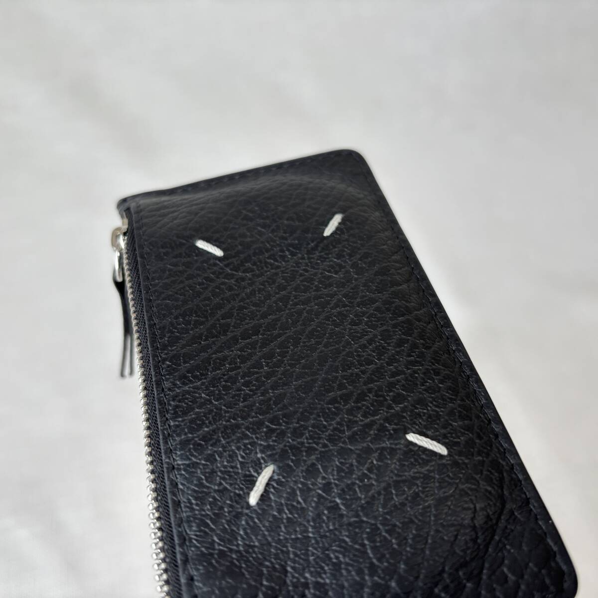 ■1円〜 ■Maison Margiela メゾン マルジェラ Card Holder Zip EW フラグメントケース レザー カード/コインホルダー お洒落 ブラック 黒の画像8