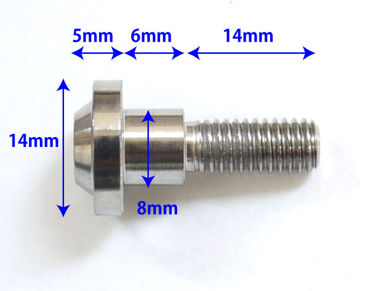 MT-07 MT-09/トレーサー MT-10専用 前後用64チタン合金製ブレーキディスクボルトセット ナチュラル ローターボルト_画像5