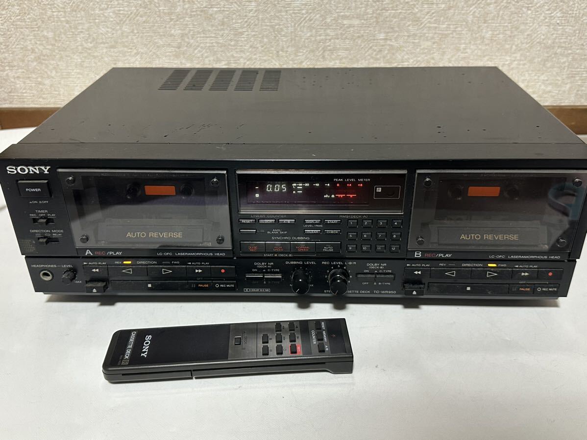  goods with special circumstances SONY record repeated Rebirth * twin cassette deck TC-WR950