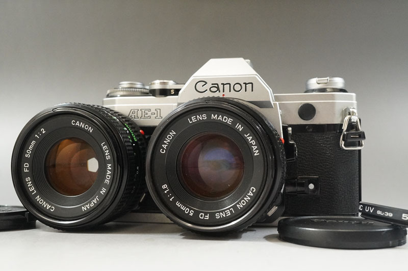 1円~【779】CANON／キャノン　AE-1　／LENDS　CANON　LENS　FD50mm　1:1.8　■LENDS　CANON　LENS　FD　50mm　1:2_画像1