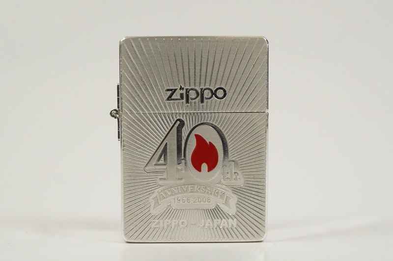 【799】ZIPPO／ジッポー　40周年　1935REPLICA　 レプリカ　シリアル有り　87/400　シルバー　08年製　箱付_画像2