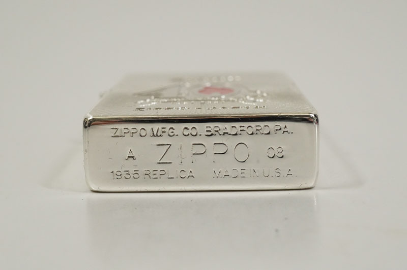 【799】ZIPPO／ジッポー　40周年　1935REPLICA　 レプリカ　シリアル有り　87/400　シルバー　08年製　箱付_画像7