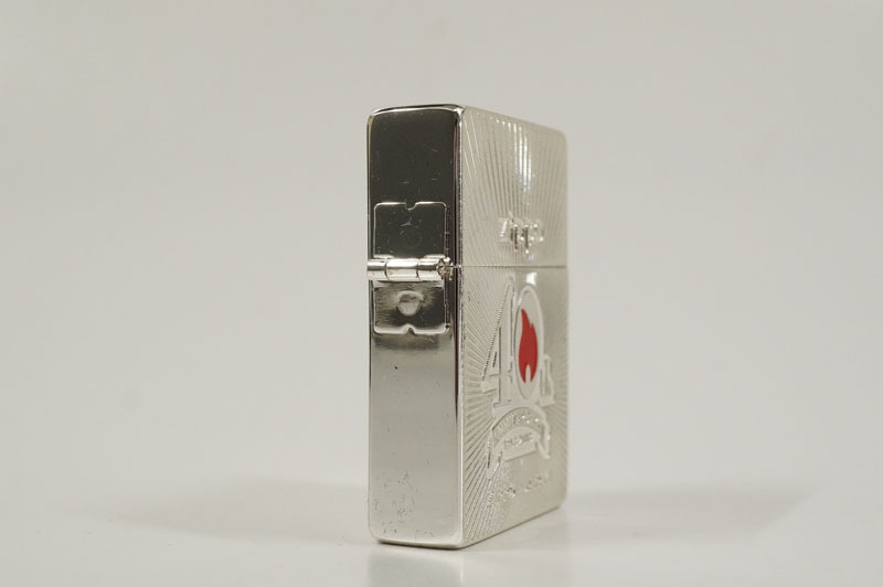 【799】ZIPPO／ジッポー　40周年　1935REPLICA　 レプリカ　シリアル有り　87/400　シルバー　08年製　箱付_画像3