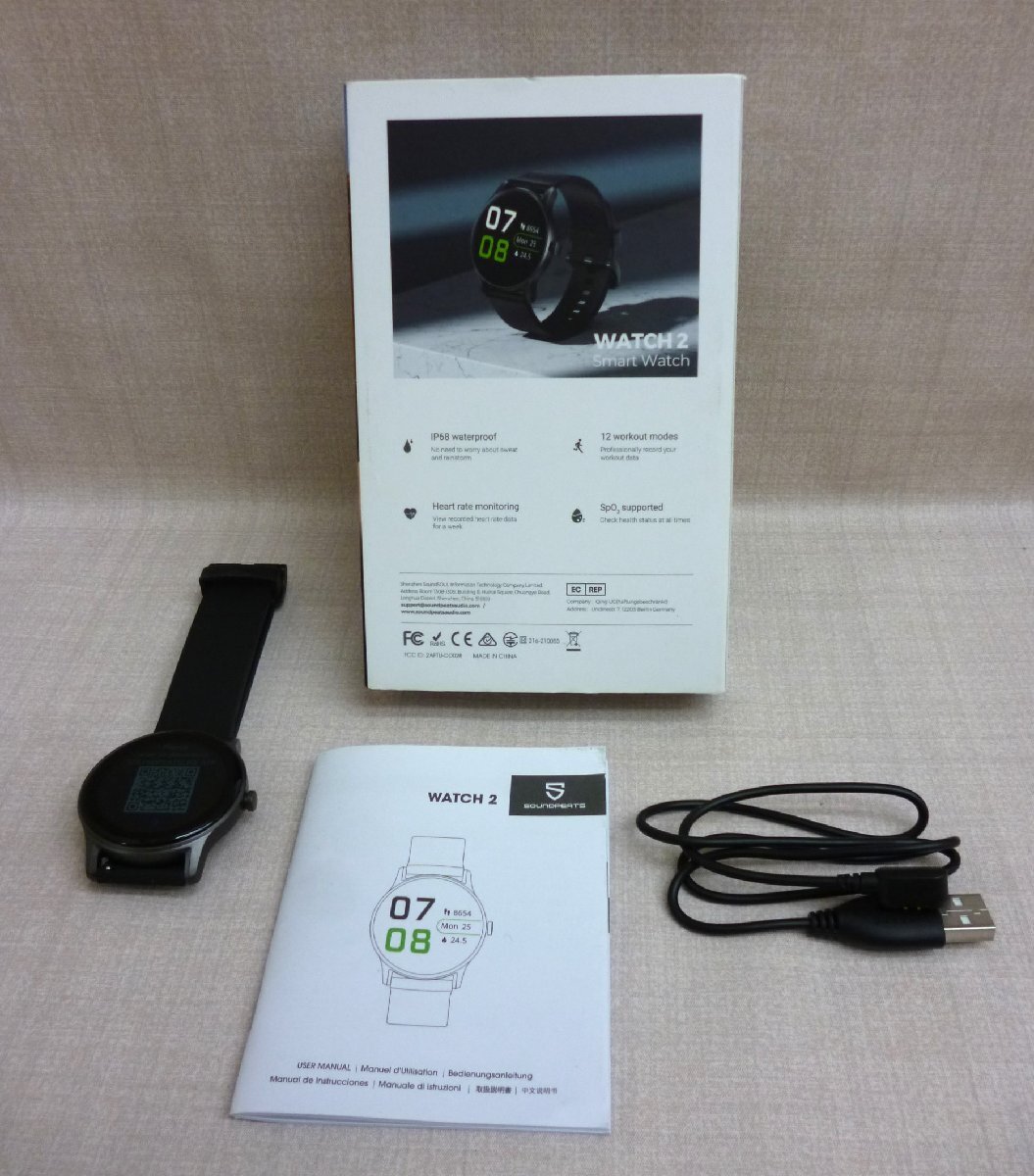 [ daikokuya магазин ] б/у прекрасный товар Soundpeats Watch2 Smart Watch черный смарт-часы 