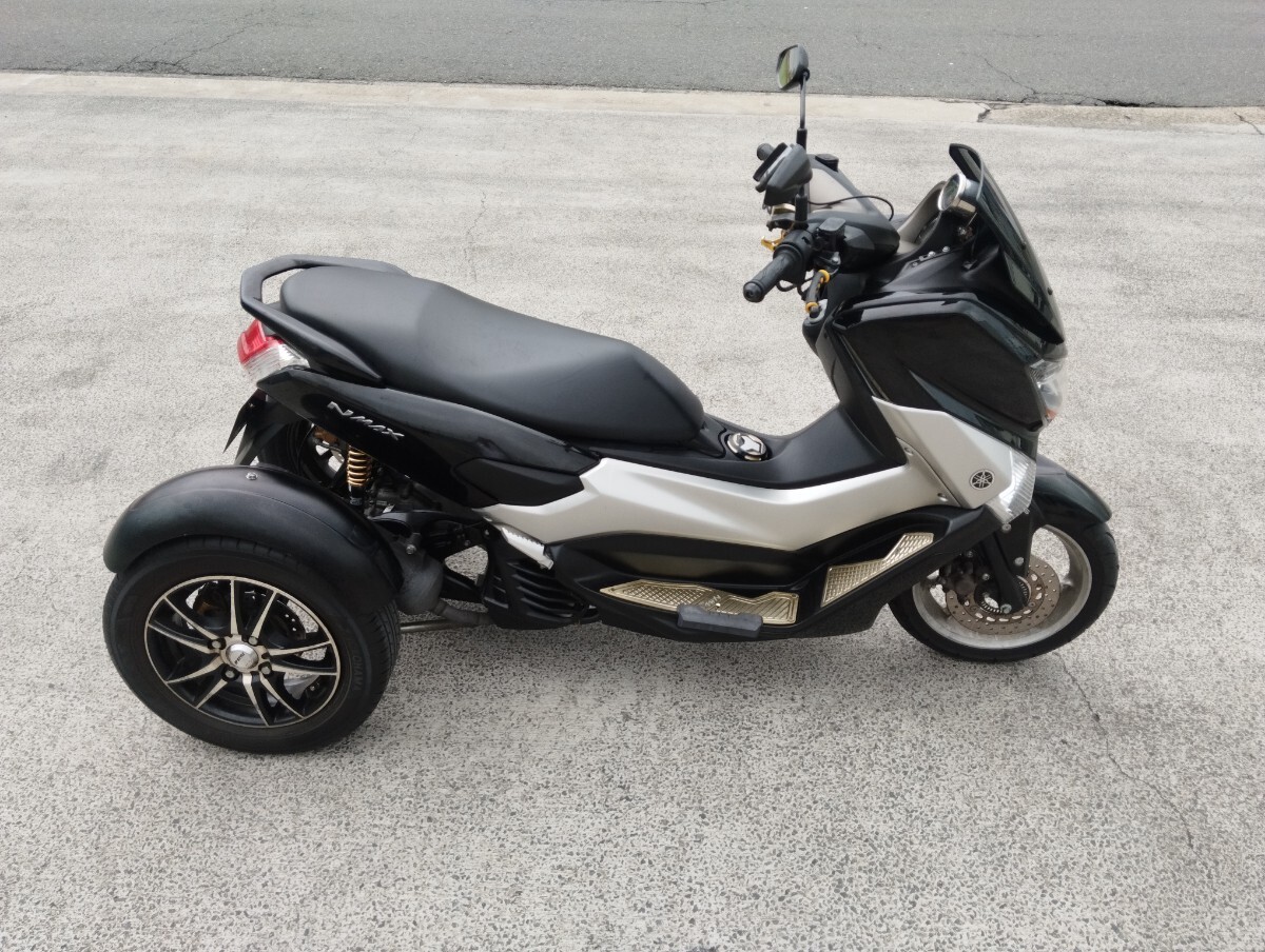  Yamaha NMAX 155 trike back gear attaching low running side car attaching light two wheel registration normal car license ( AT limitation )OK without a helmet OK high speed 2 number of seats OK